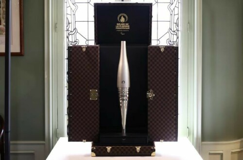 Louis Vuitton makes custom trunks for Paris Games flames, medals