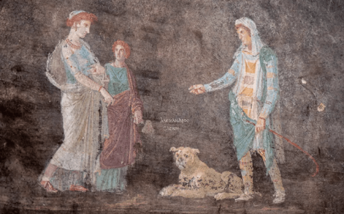 Dining hall with Trojan War decorations uncovered in Pompeii