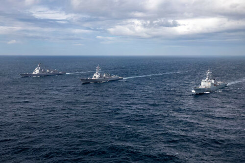 South Korea, Japan, US hold naval drills amid North Korea threats