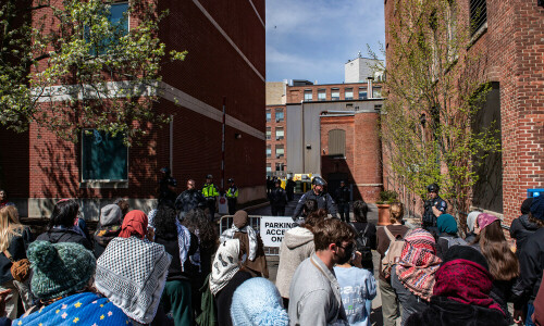 Police detain 100 as pro-Palestinian camp cleared at US university