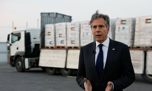 Blinken says first Jordan aid trucks leaving to Gaza through Erez crossing
