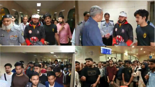 1st flight carrying 180 Pakistanis from Kyrgyzstan lands in Lahore