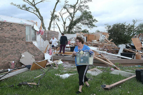 Iowa tornado kills &lsquo;multiple&rsquo; people in small town reduced to rubble