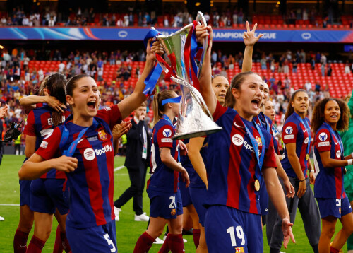 Barcelona beat Lyon 2-0 to win second straight Women&rsquo;s Champions League