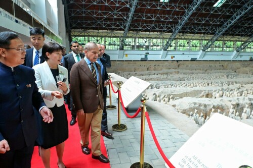 PM Shehbaz visits historical Terracotta Warriors Museum on Chinese President Xi Jinping&rsquo;s invitation