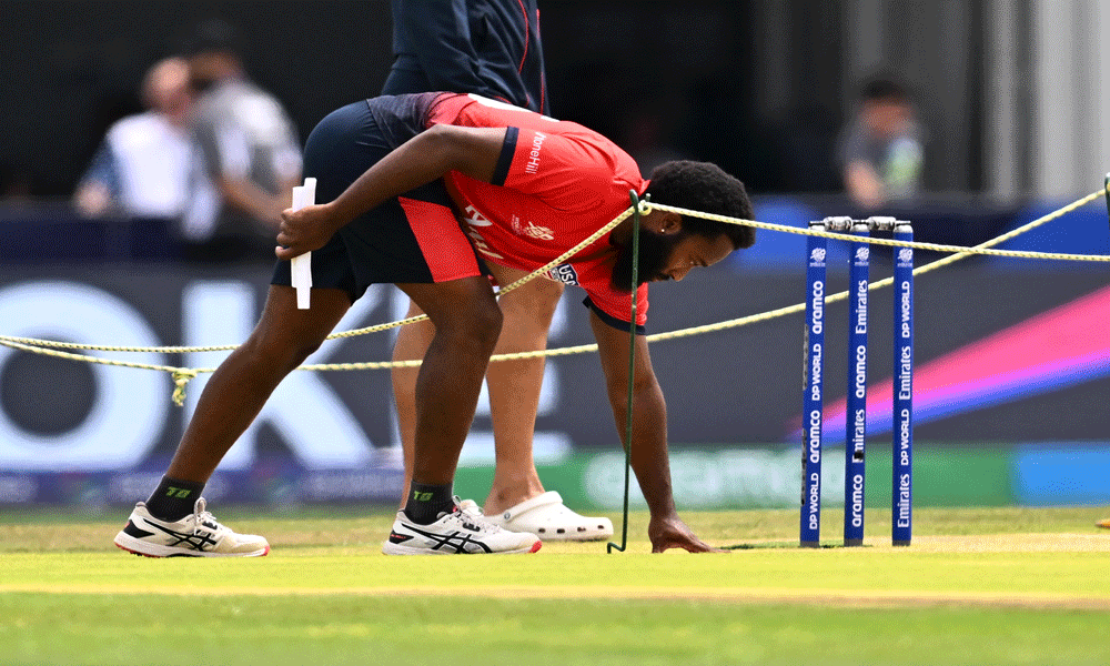 Waterlogged outfield delays start to USA v Ireland T20 World Cup match
