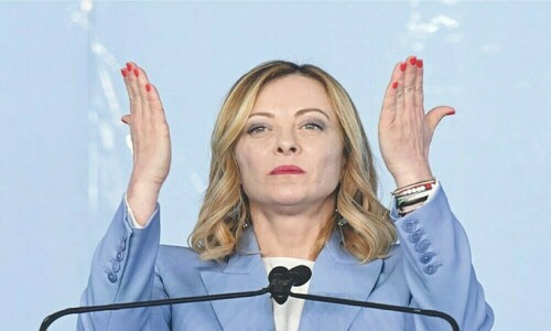 Italy&rsquo;s Meloni shows her arch-conservative credentials at G7 summit