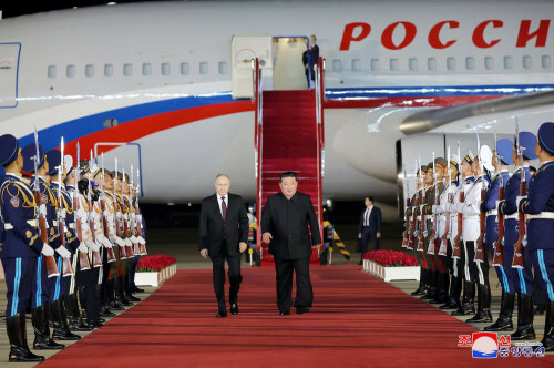 Vladimir Putin gets lavish welcome in North Korea with vows of support