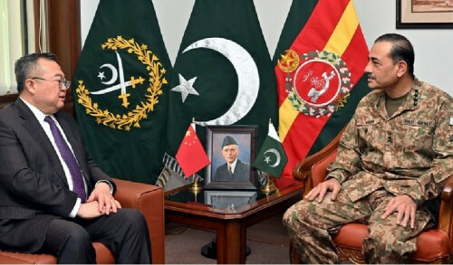 Chinese minister commends Pak Army for ensuring security of CPEC projects in meeting with COAS
