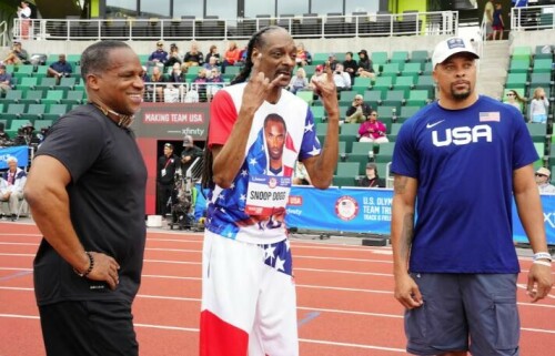 Snoop Dogg lights up U.S. trials in sprint, commentary stint