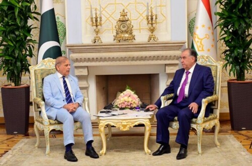 PM Shehbaz meets Tajik president, highlights Pakistan&rsquo;s investment potential in multiple sectors