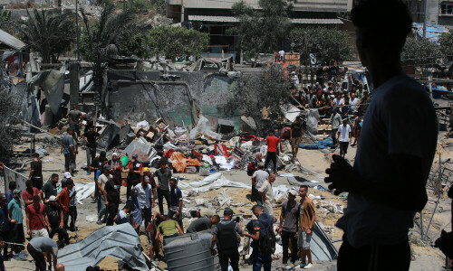 Hamas-run Gaza health ministry says 71 dead in camp strike