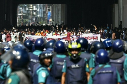 Bangladesh capital bans rallies after government buildings torched