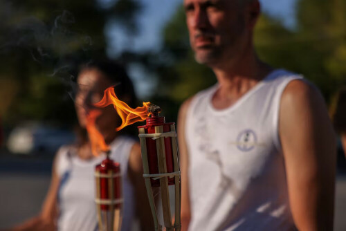 Devotees invoke ancient Greek deities on Mount Olympus foothill Devotees invoke ancient Greek deities on Mount Olympus foothill