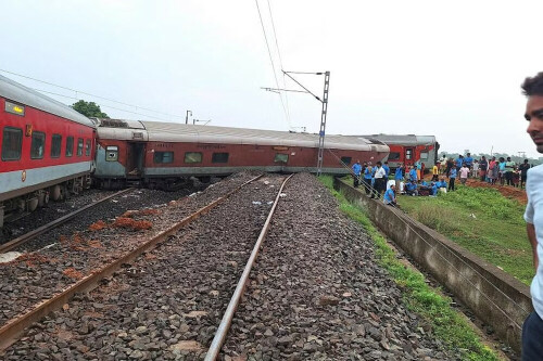 Two killed, 20 injured in India train derailment Two killed, 20 injured in India train derailment