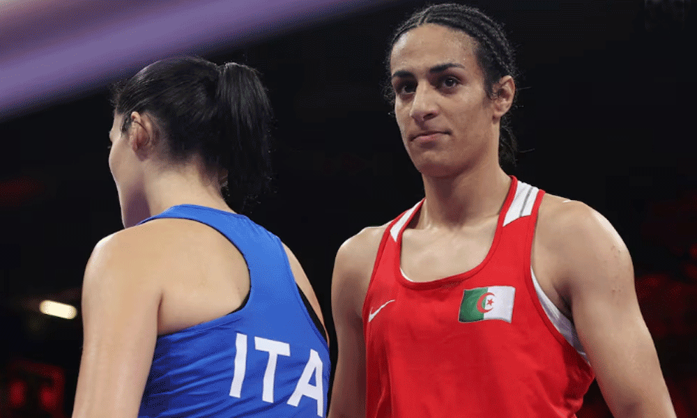 Algerian Khelif advances as Italy&rsquo;s Carini abandons fight after 46 seconds