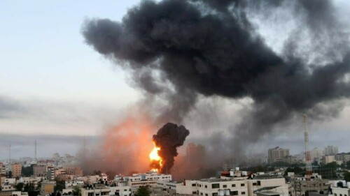 Gaza civil defence says Israel strike kills 10 at school compound