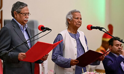 Nobel winner Yunus sworn in to lead Bangladesh interim government