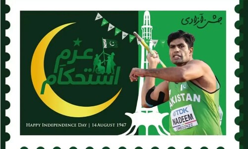ارشد ندیم کے اعزاز میں خصوصی ڈاک ٹکٹ جاری ارشد ندیم کے اعزاز میں خصوصی ڈاک ٹکٹ جاری
