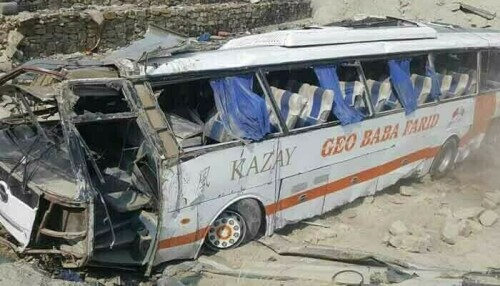 12 pilgrims die after bus plunges into ditch on Makran Coastal Highway