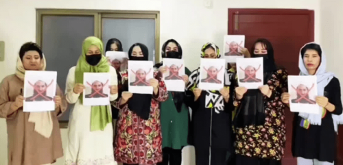 Afghan women filmed singing in protest of ban on their voices