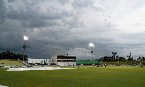 Rain halts Bangladesh victory bid after Hasan, Nahid demolish Pakistan