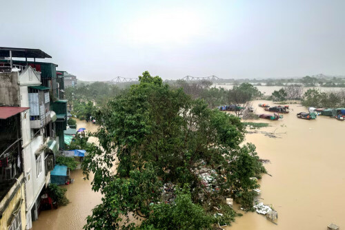 Red River floods Hanoi streets as Vietnam reels from impact of Typhoon Yagi