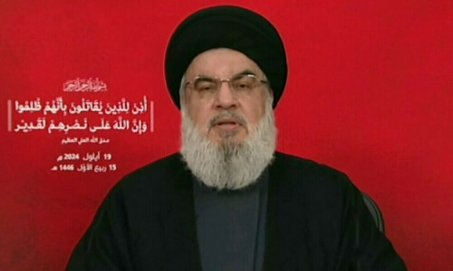 حزب اللہ چیف کی اسرائیلی حملوں کی مذمت، بیروت میں اسرائیلی طیاروں کی گھن گرج