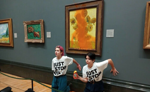 Van Goghs attacked again in London hours after Just Stop Oil activists sentenced
