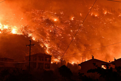 Two people found dead near wildfire in central Greek region