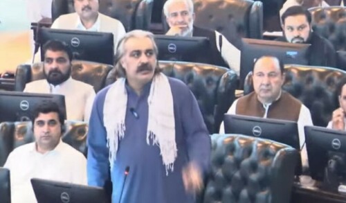 &lsquo;Missing&rsquo; CM Ali Amin Gandapur appears during KP Assembly session