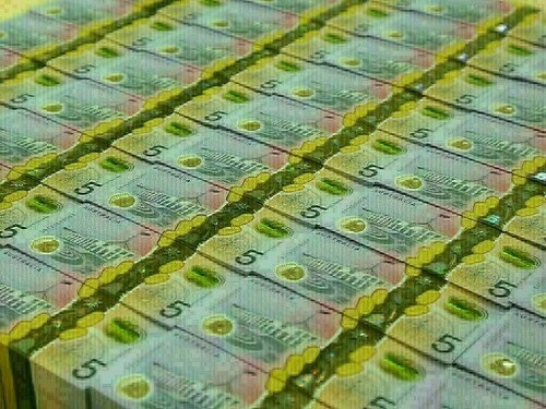 Australian dollar bathes in jobs afterglow, helped by China stocks