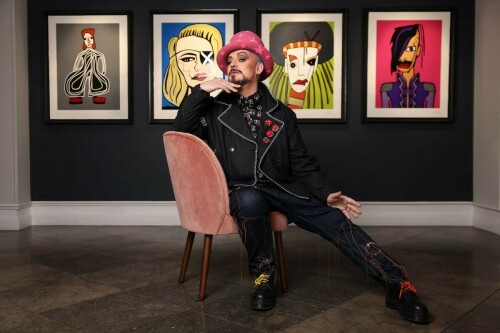 Boy George explores fame in new art collection depicting music stars