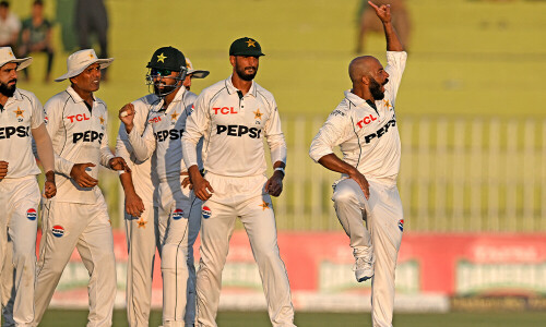 England reeling at 24-3 after gritty Shakeel century
