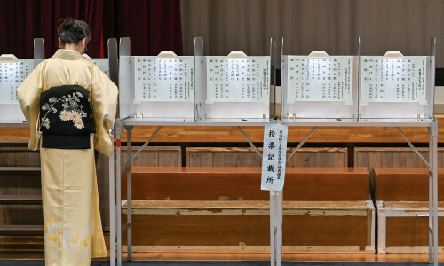 Japan votes with new PM on shaky ground
