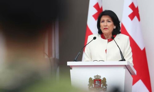 Georgia president accuses Russia of being behind election fraud