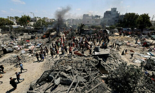 شمالی غزہ میں اسرائیلی حملہ، درجنوں فلسطینی شہید