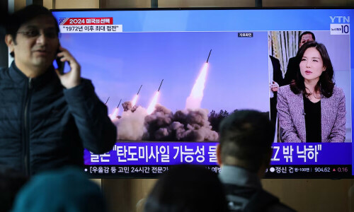 North Korea fires multiple short-range missiles, condemns military drills
