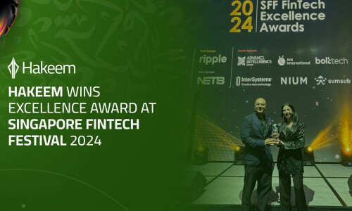 Hakeem wins emerging fintech products excellence award at Singapore FinTech Festival 2024