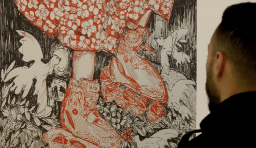 Portraits of pain: smuggled Palestinian art shows trauma of Gaza