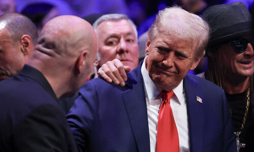 Donald Trump in New York for UFC fight at Madison Square Garden