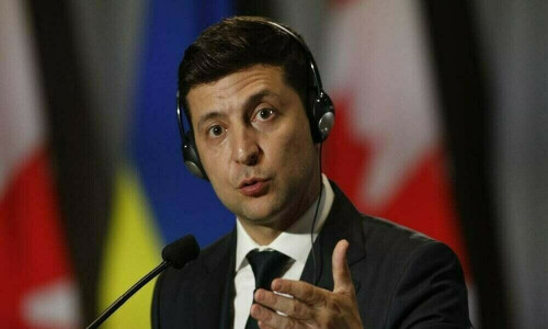 Volodymyr Zelensky huddles with European leaders as Trump looms