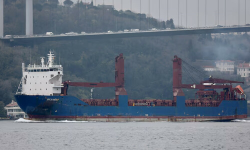 Russian cargo ship sank in Mediterranean Sea with two crew missing, Russian Foreign Ministry says