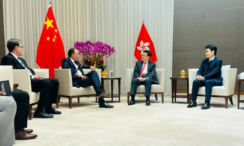 Aurangzeb, Lee explore opportunities to enhance Pakistan-Hong Kong economic ties
