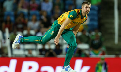 South Africa fast bowler Nortje ruled out of Champions Trophy
