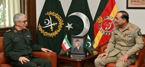 Iranian Armed Forces CGS calls on COAS Asim Munir