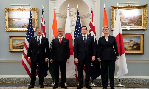 Quad foreign ministers meet in Washington in signal of Trump&rsquo;s China focus