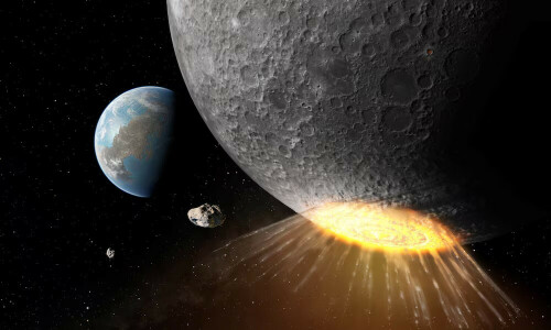 Asteroid impact on moon blasted two grand canyons in 10 minutes
