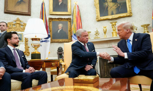 Trump presses Jordan to take in Palestinians from Gaza; king opposes displacement