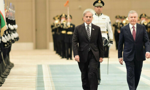 PM Shehbaz given a &lsquo;guard of honour&rsquo; in Tashkent